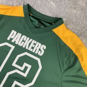 Green Bay Packers Jersey Mens Large Green Aaron Rodgers 12 Majestic NFL Football